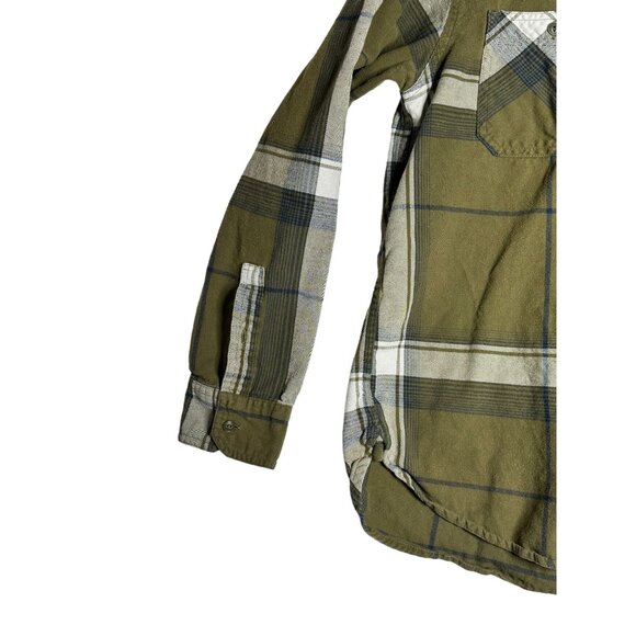 Levis L/S Green Plaid Flannel Shirt Mens Large - Picture 2 of 5